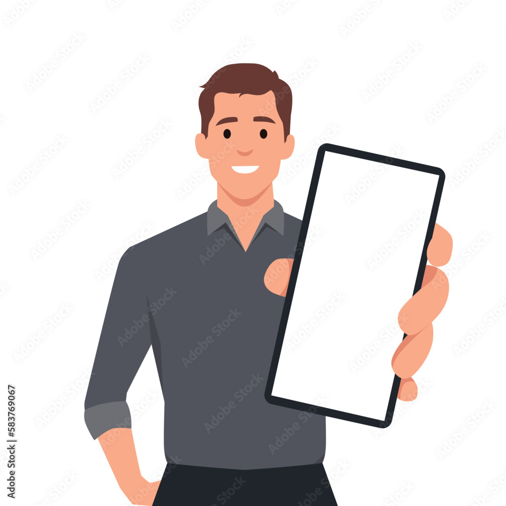 worker or business man showing smartphone, man holding smartphone close up worker or business man showing smartphone, man holding smartphone close up