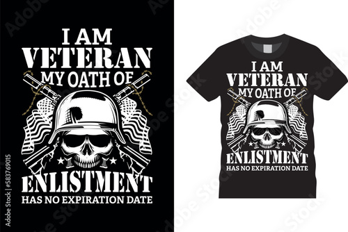 Принти на полотні I AM A VETERAN MY OATH OF ENLISTMENT HAS NO EXPIRATION DATE T-SHIRT DESIGN VECTO