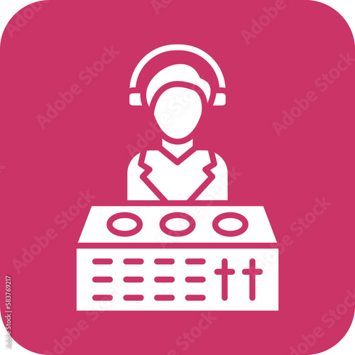 Vector Design DJ Icon Style