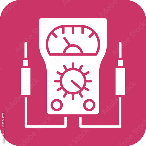 Vector Design Voltmeter Icon Style