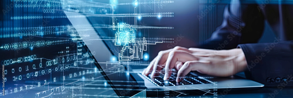 Data science, Business and Artificial Intelligence AI, Digital Technology. Software engineer working on digital tablet with computer code and big data, software development. Generative AI
Data science, Business and Artificial Intelligence AI, Digital Technology. Software engineer working on digital tablet with computer code and big data, software development. Generative AI
