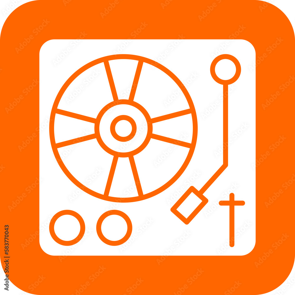 Vector Design Turn Table Icon Style Vector Design Turn Table Icon Style