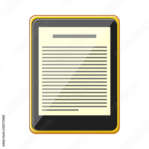 device ebook reader cartoon vector illustration