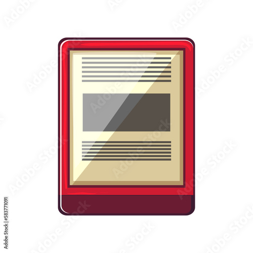 modern ebook reader cartoon vector illustration