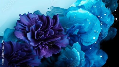 blue and purple flowers background