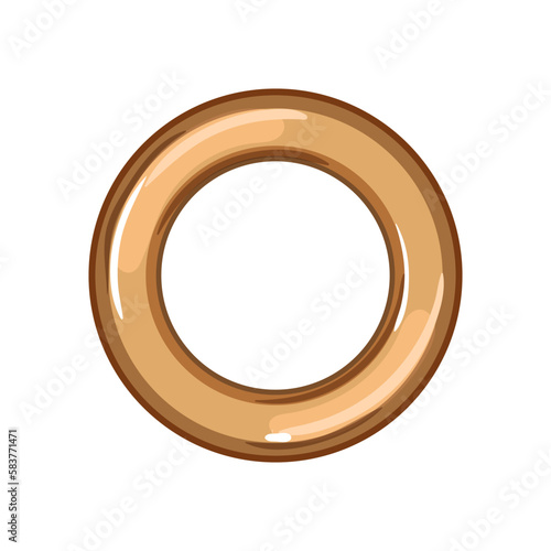 brass grommet ring cartoon vector illustration
