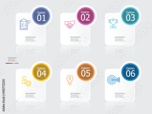 abstract box steps timeline infographic element report background © nakedcm