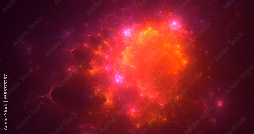 3D rendering abstract colorful fractal light background