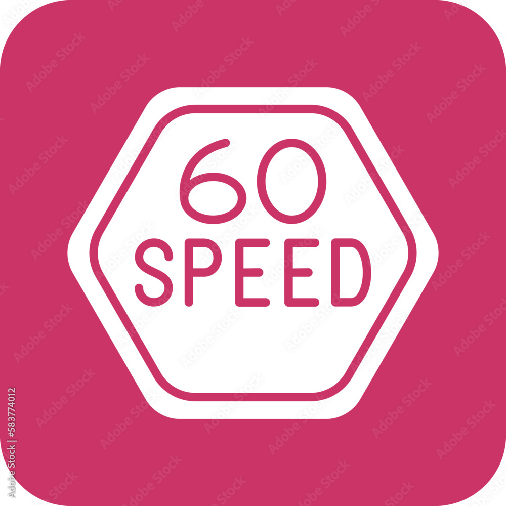 Vector Design 60 Speed Limit Icon Style Vector Design 60 Speed Limit Icon Style