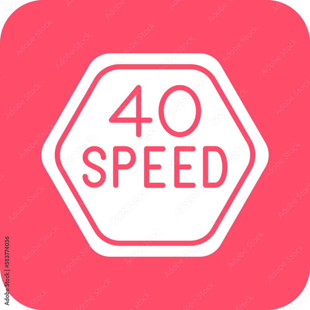 Vector Design 40 Speed Limit Icon Style Vector Design 40 Speed Limit Icon Style