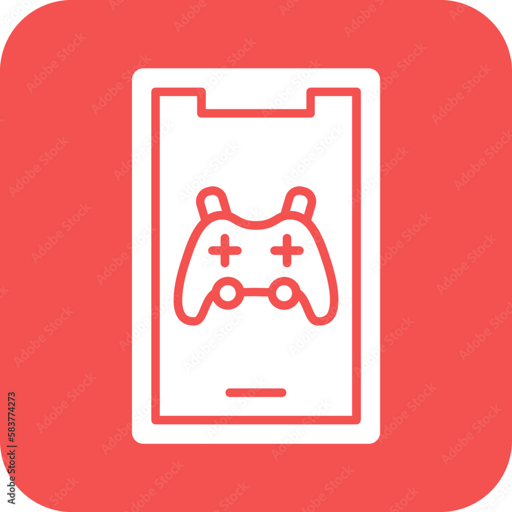 Vector Design Mobile Gaming Icon Style Vector Design Mobile Gaming Icon Style