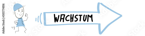 Wachstum Band Banner Pfeil Text 