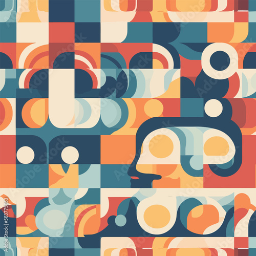 Colorful ingenuity - Abstract Mindset Seamless Pattern
