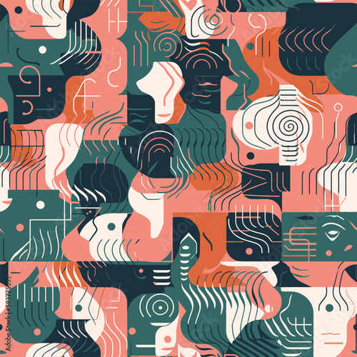 Multicolored inspiration - Abstract Mindset Seamless Pattern 