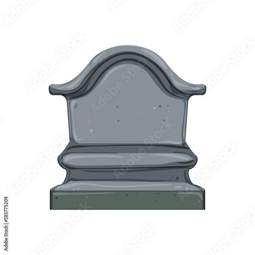 stone headstone cartoon vector illustration