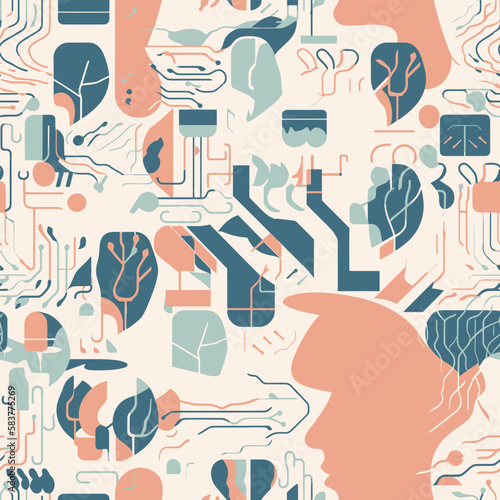 Creative mindset - Abstract Mindset Seamless Pattern