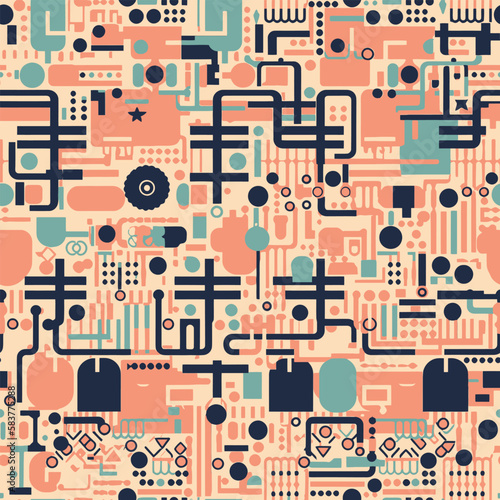 Cognitive style - Abstract Mindset Seamless Pattern