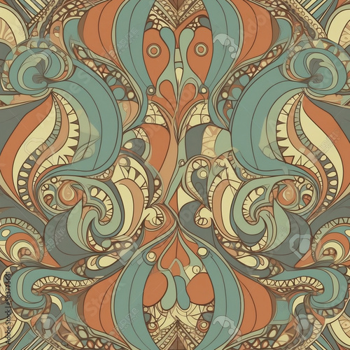 seamless pattern with paisley