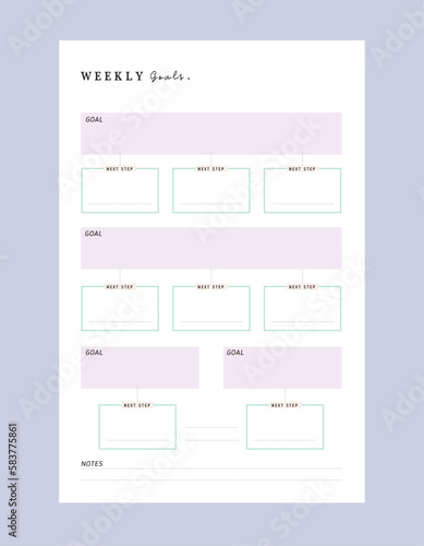 weekly goals planner.