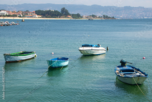 Landscape of sea and coastline at Cangas