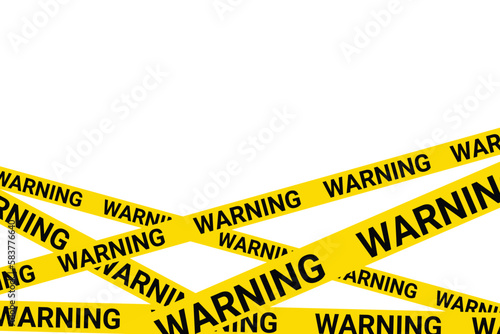Set of warning tapes isolated on transparent background. Warning tape, danger tape, caution tape, under construction tape. Vector illustration, warning tape, white background, warning taps