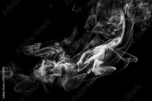 Fototapeta smoke against, isolated white image