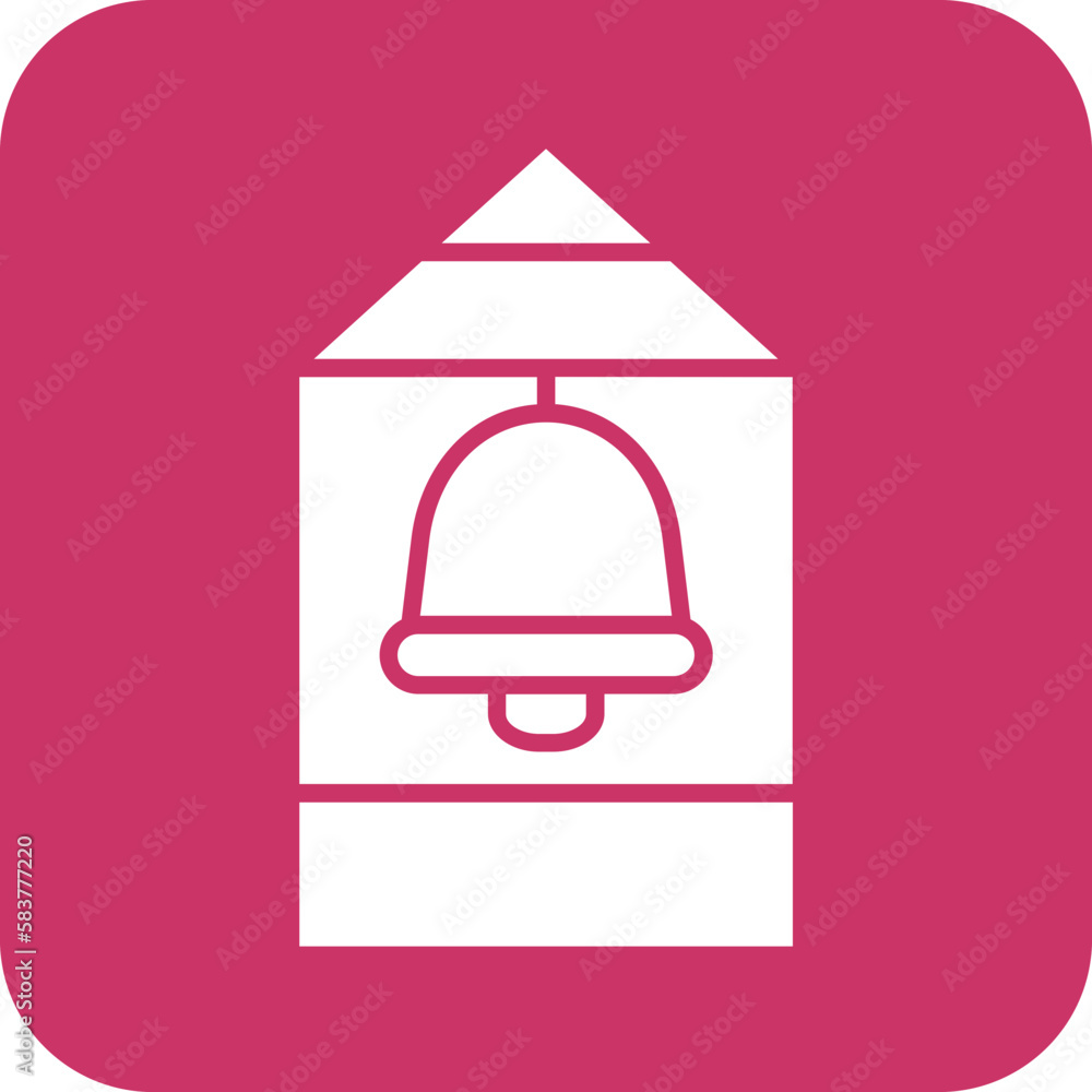Vector Design Bell Tower Icon Style Vector Design Bell Tower Icon Style