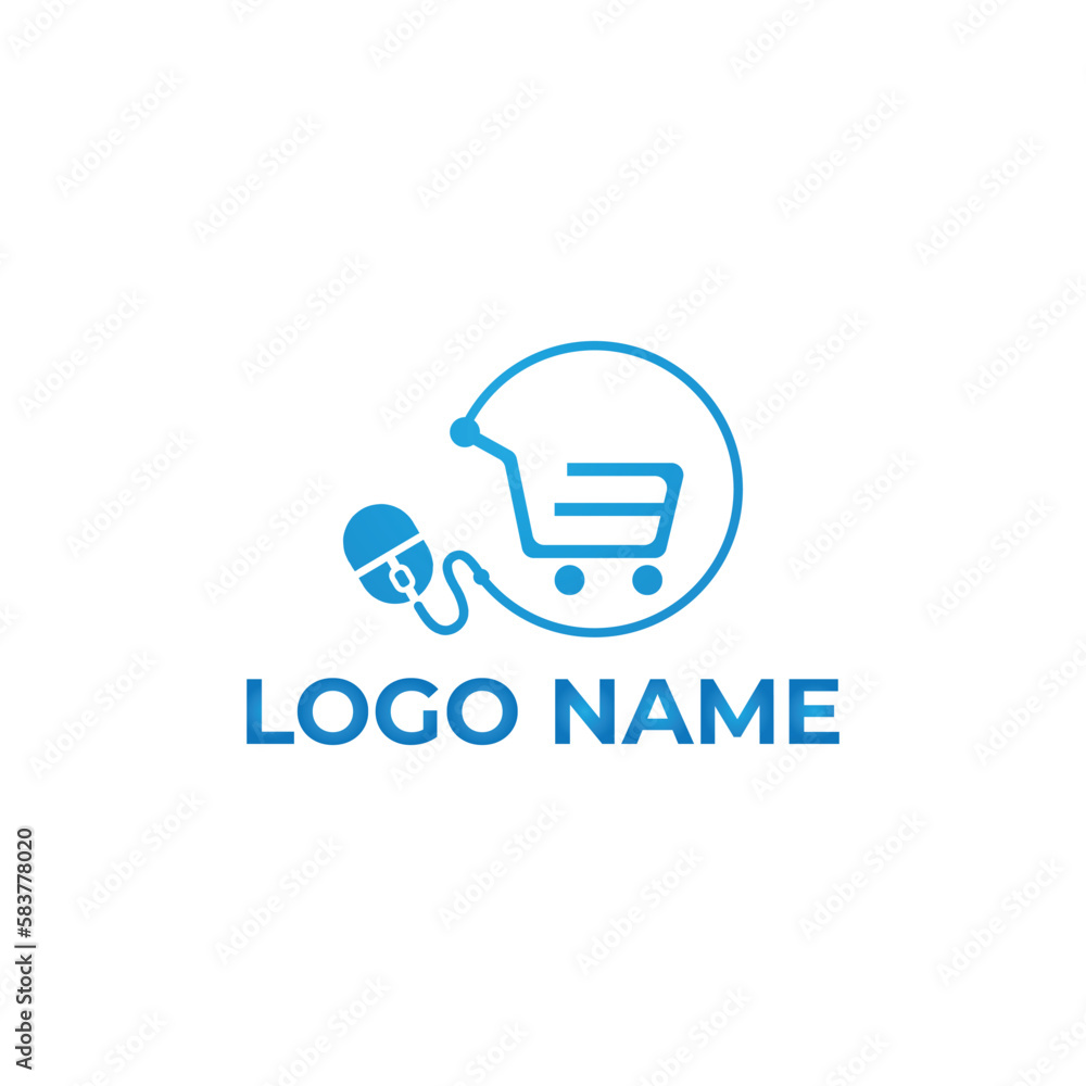 Vector online shop logo design template. perfect for e-commerce, sale, stores, shop Vector online shop logo design template. perfect for e-commerce, sale, stores, shop