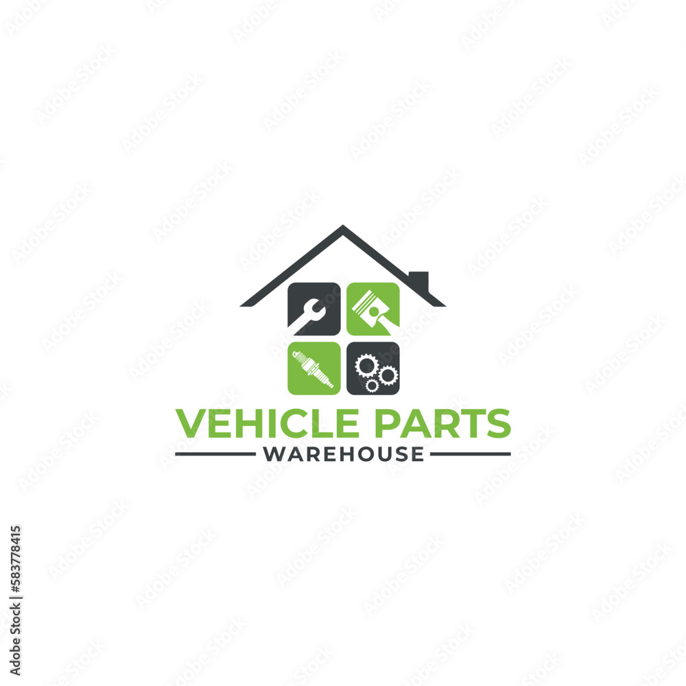 Vector automotive and service car parts shop logo design vector with a creative concept Vector automotive and service car parts shop logo design vector with a creative concept