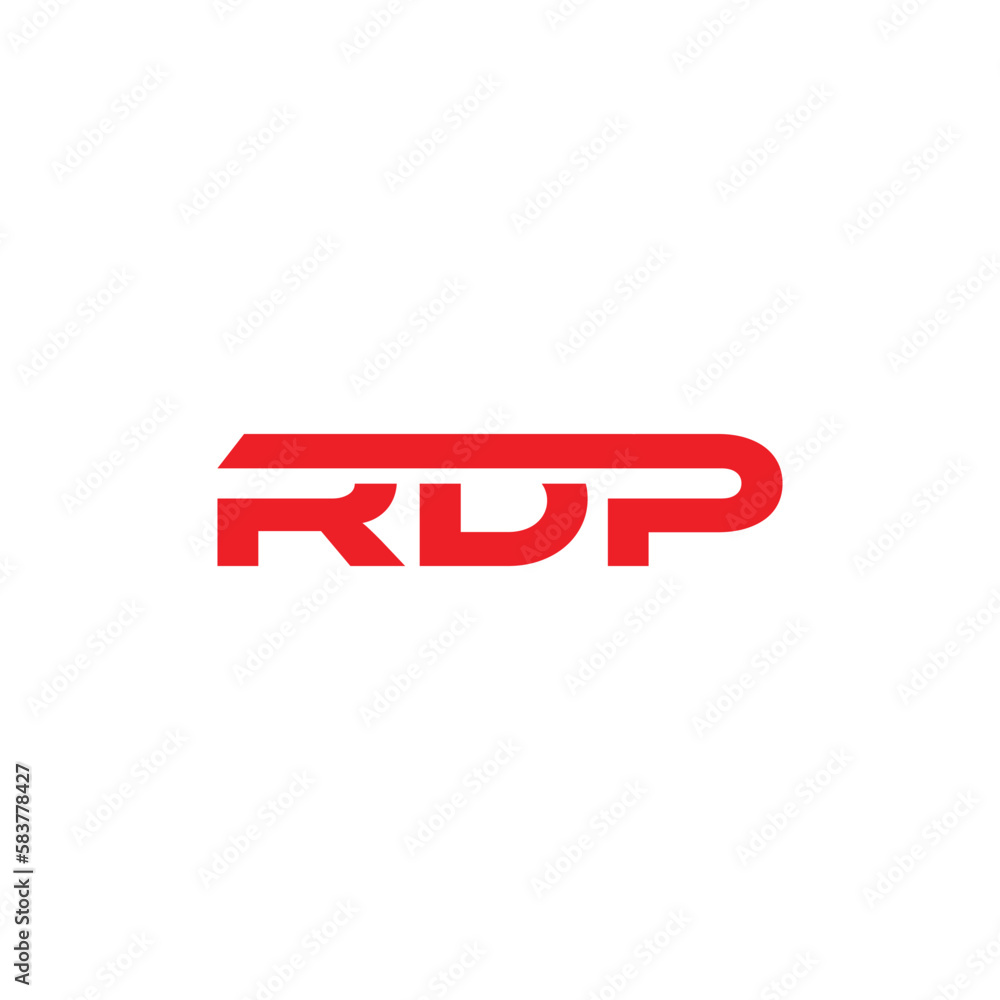 Vector RDP letter logo design concept template vector Vector RDP letter logo design concept template vector
