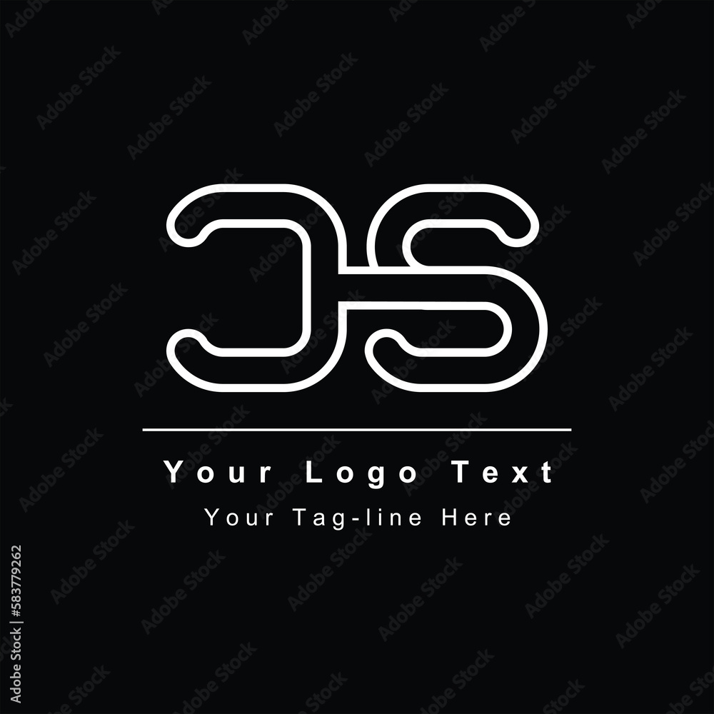 letter CS or SC design logo icon