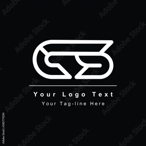 abstract initial CS or SC design icon logo