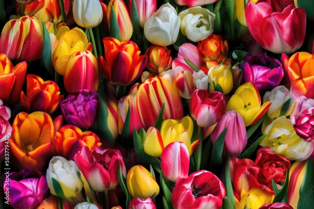 Spring Mixed Colorful Tulip Tulips Flower Flowers Seamless Repeating Repeatable Texture Pattern Tiled Tessellation Background Image Spring Mixed Colorful Tulip Tulips Flower Flowers Seamless Repeating Repeatable Texture Pattern Tiled Tessellation Background Image
