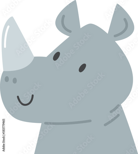 Cute rhinoceros head