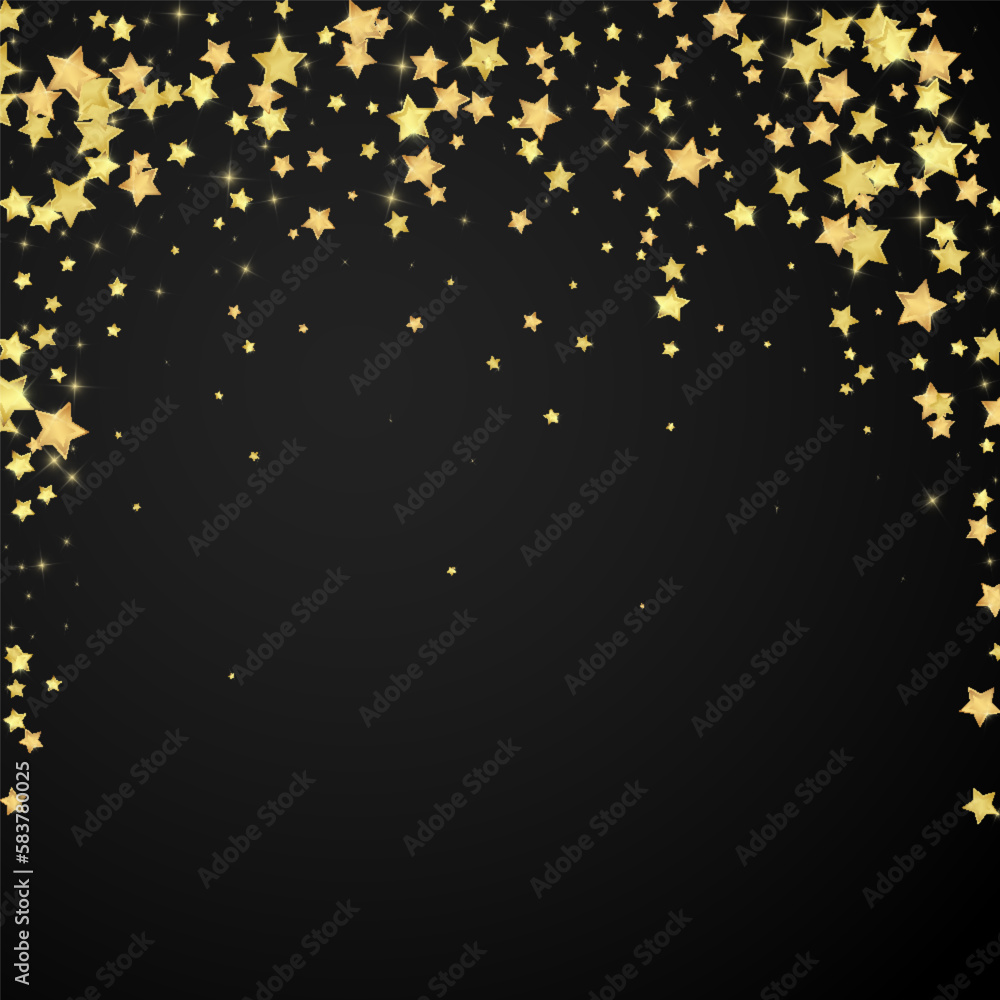 Magic stars vector overlay. Gold stars scattered Magic stars vector overlay. Gold stars scattered