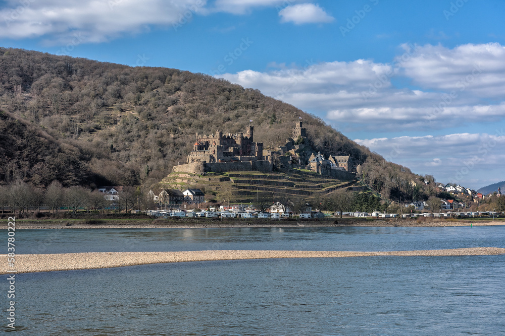 Reichenstein Castle in the UNESCO World Heritage Upper Middle Rhine Valley, Germany