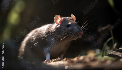 a rat in the sun looking for food © The animal shed 274