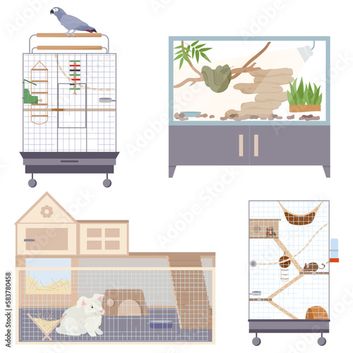 Exotic Pets Icons Set