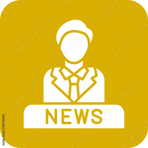 Vector Design News Anchor Icon Style