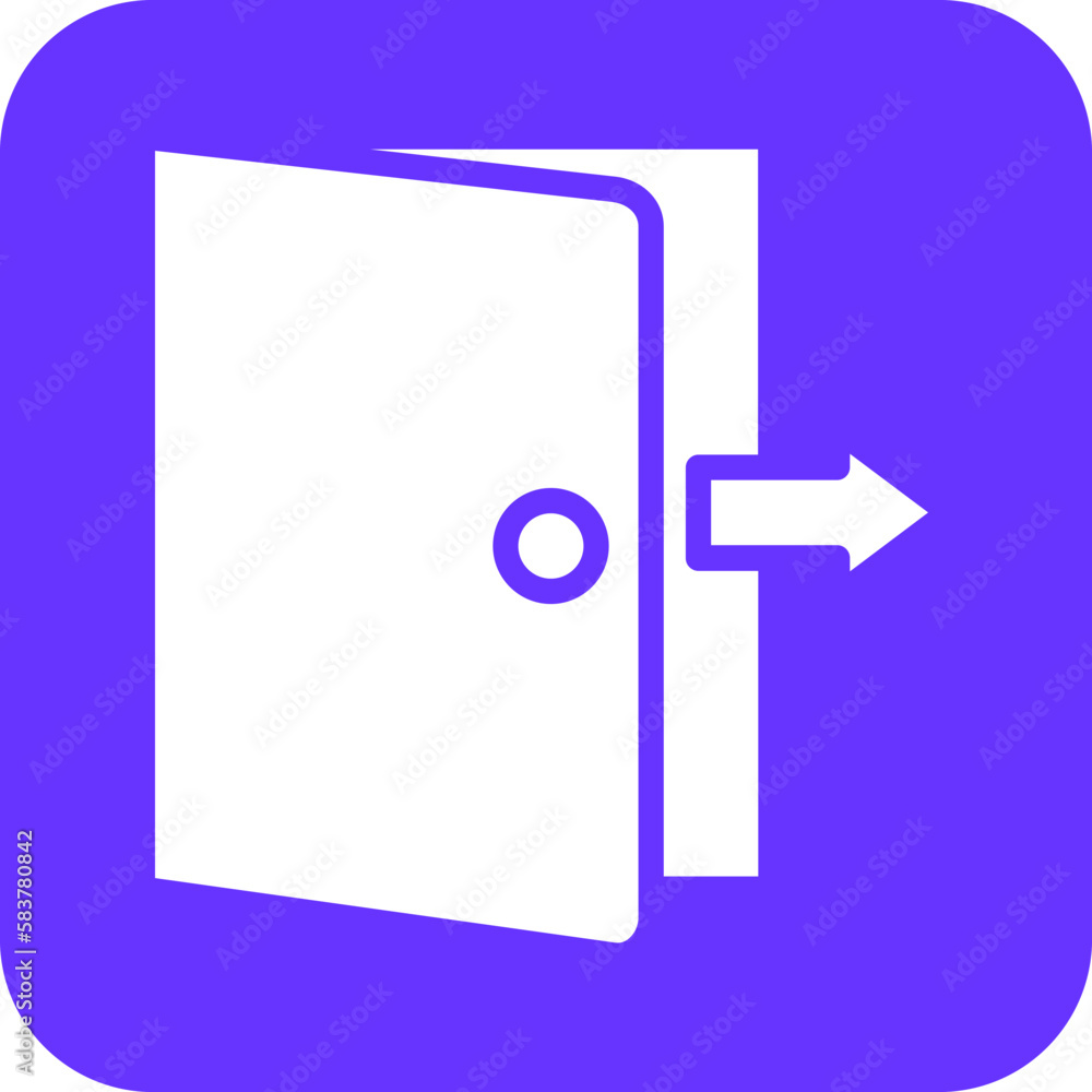 Vector Design Exit Door Icon Style