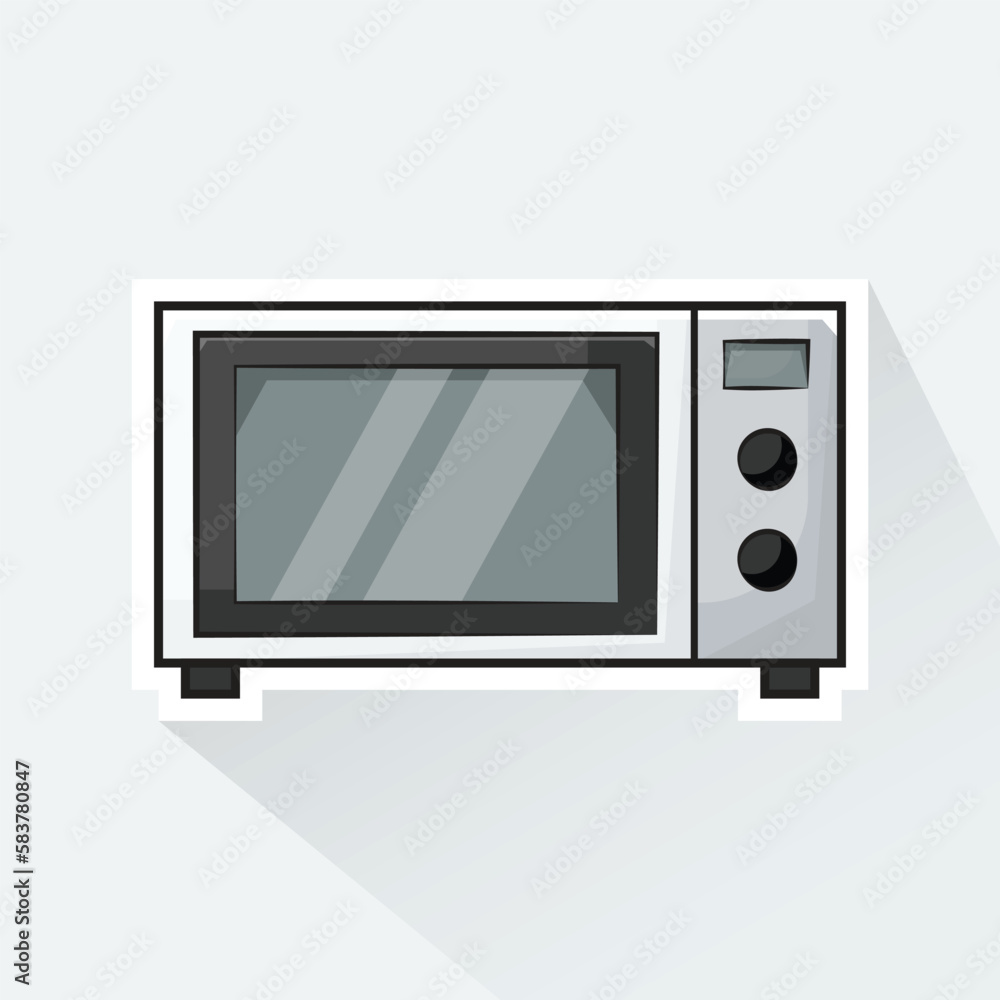 Illustration of Oven in Flat Design Illustration of Oven in Flat Design