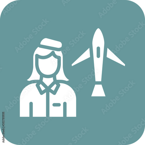 Vector Design Flight Attendant Icon Style