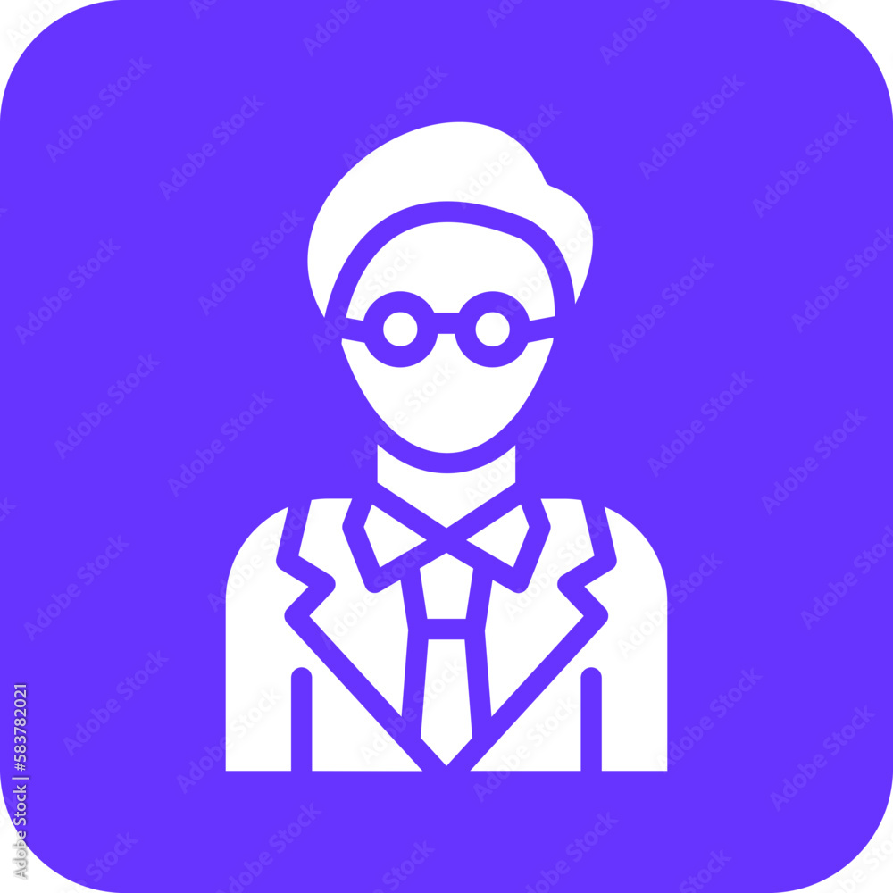 Vector Design Male Professor Icon Style