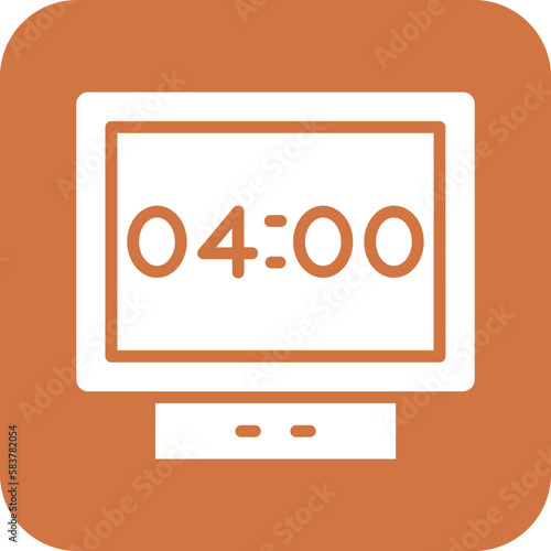 Vector Design Digital Clock Icon Style