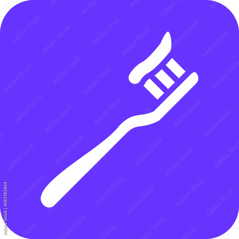 Vector Design Tooth Paste on Brush Icon Style Vector Design Tooth Paste on Brush Icon Style