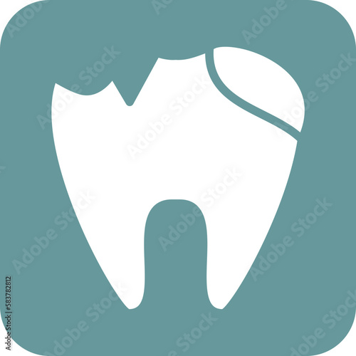 Vector Design Tooth Decayed Icon Style