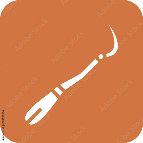 Vector Design Dental Probe Icon Style