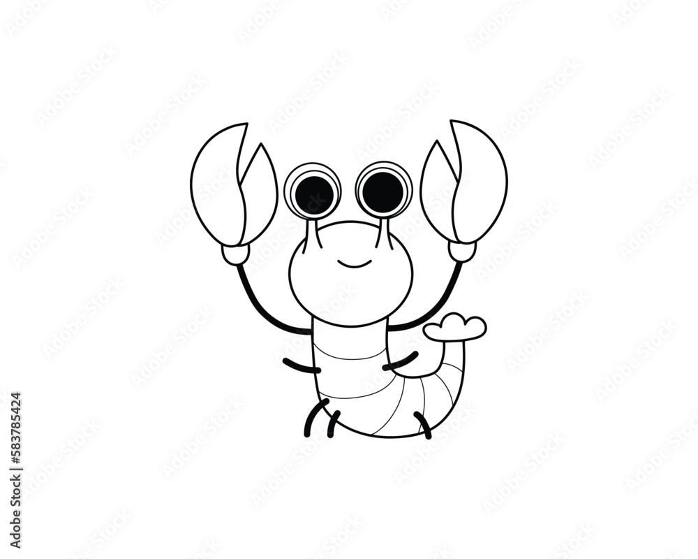 Obraz premium Cancer vector isolated outline icon. Cancer animal vector icon. Cancer icon 