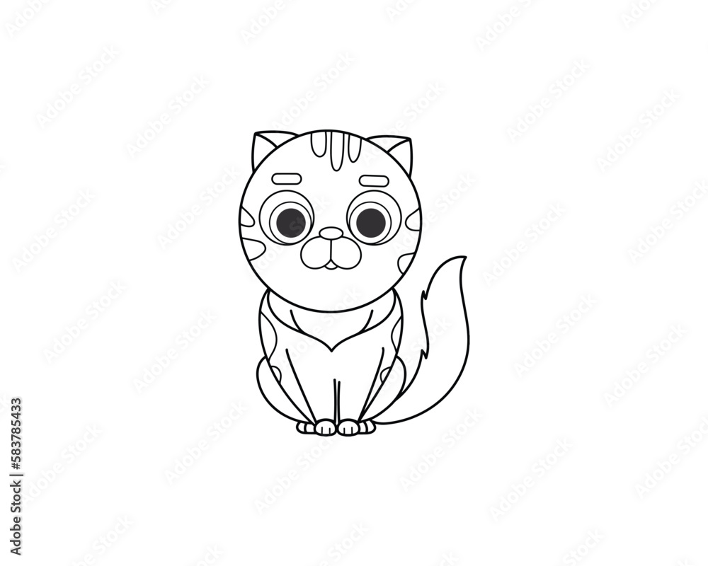 Cat vector isolated outline icon. Cat animal vector icon. Cat icon Cat vector isolated outline icon. Cat animal vector icon. Cat icon