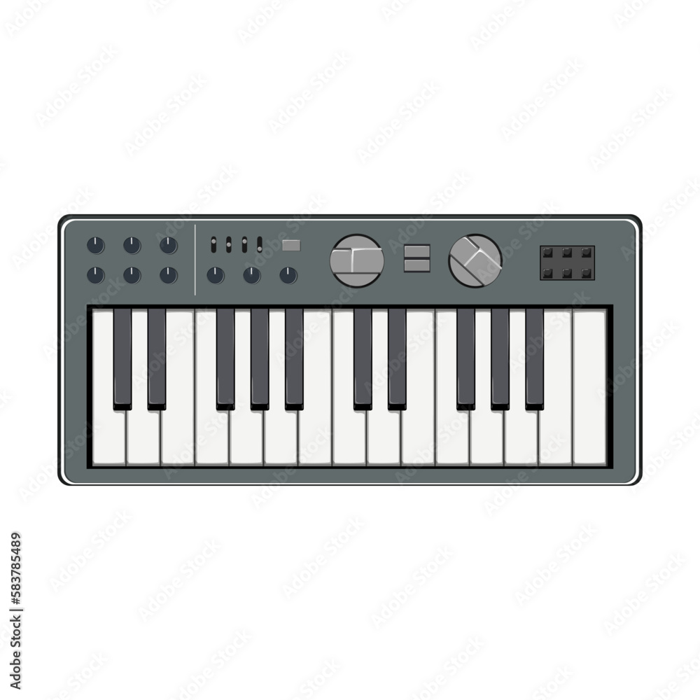 Fototapeta premium sound synthesizer audio cartoon vector illustration